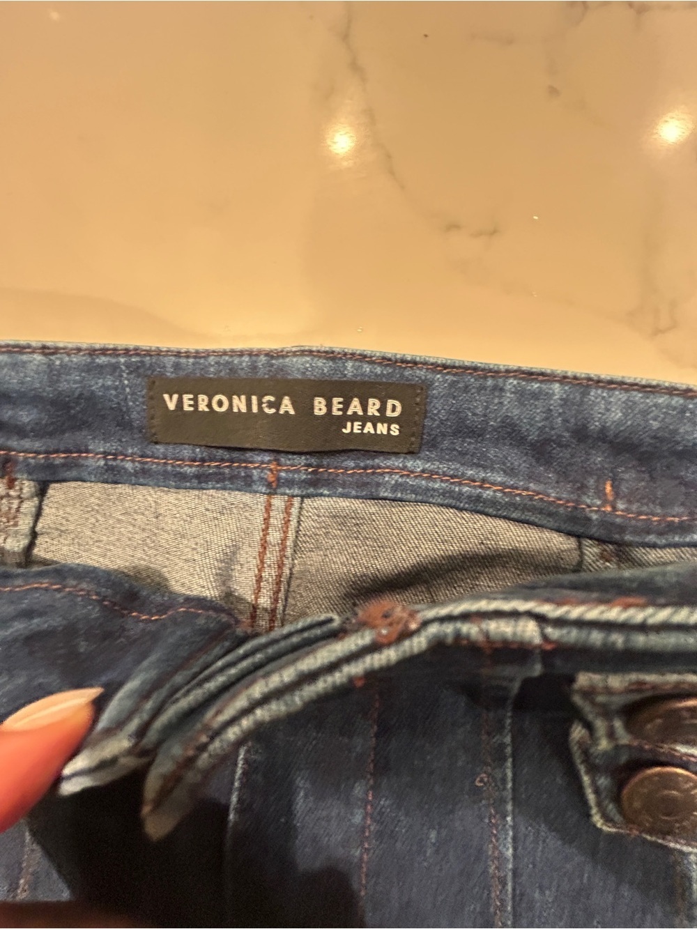 Veronica Beard Beverly High Rise Skinny Jean in Washed Oxford Size 27/4 - Picture 6 of 8